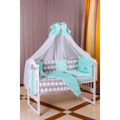 Детская постель Бортики Babyroom lux 9 элементов Elephant  Детская постель Бортики Babyroom lux 9 элементов Elephant