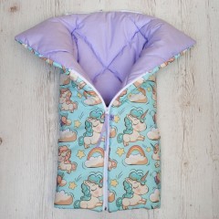 Детский конверт - трасформер "Единороги" зима-весна Детский конверт - трасформер "Единороги" зима-весна